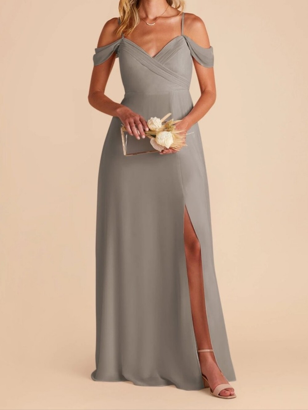Birdy Grey Spence Bridesmaid Dress Silver Size S